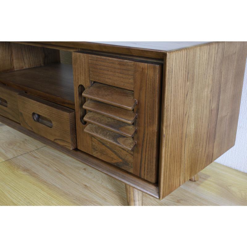 天然木 無垢材 TVボード 幅107 テレビ台 テレビラック 脚付き