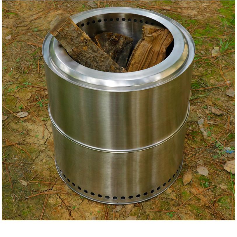 ストーブ 幅40cm ステンレス製ストーブ 薪ストーブ 丈夫 キャンプ 薪用