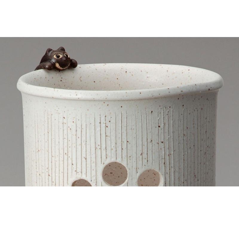 傘立て 信楽焼き ねこ付傘立 幅22.5 高さ47.5 猫 ネコ 陶器 玄関 NHK