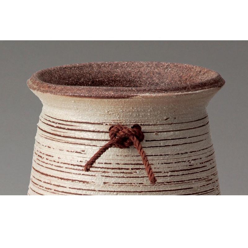 傘立て 陶器 信楽焼き 白化粧櫛目傘立 幅23 高さ43 和モダン NHK 信楽