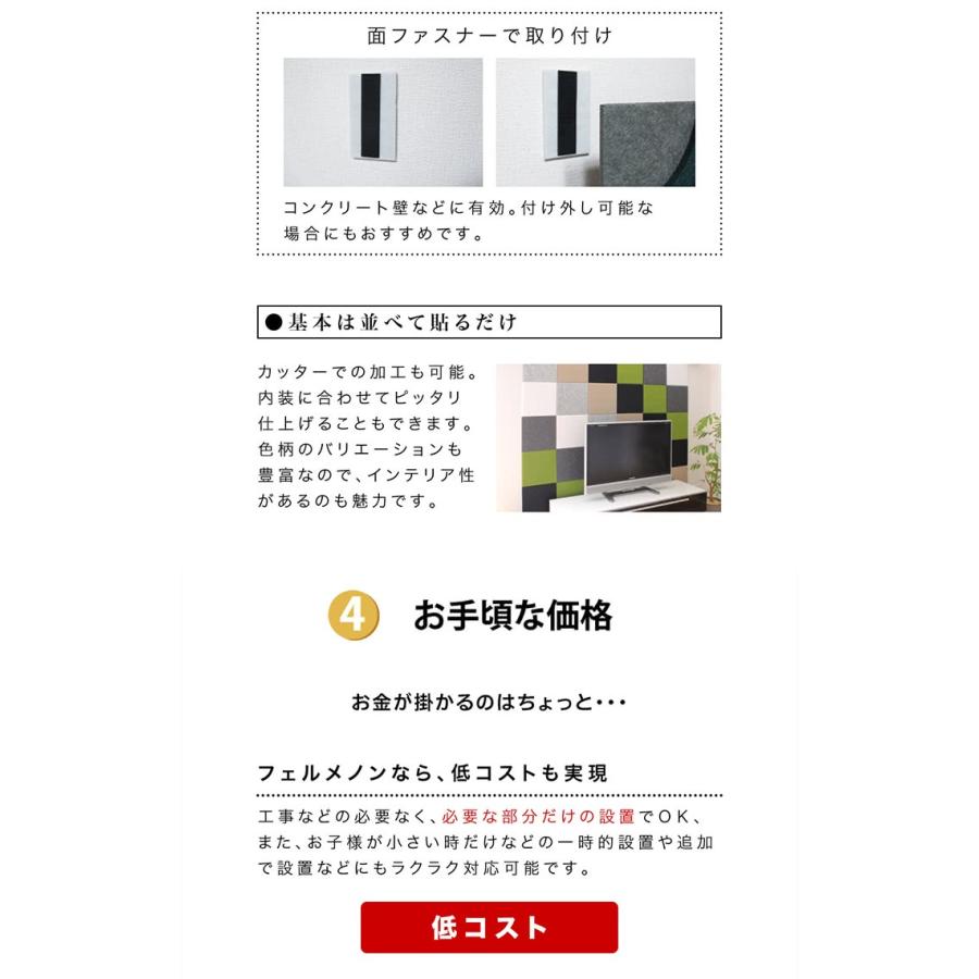 吸音 遮音 フェルメノン 80cm 60cm 12枚 防音 パネル 45度カットタイプ 12枚セット 断熱 消音 YouTuber 御用達 【ストッパー】 DIY
