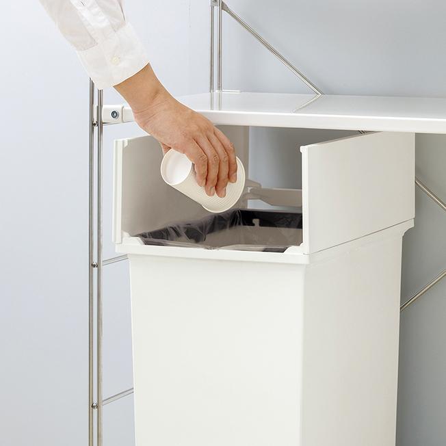ダストボックス 2台 20L おしゃれ 抗菌 ごみ箱 ペダル式 2分別 縦型 2