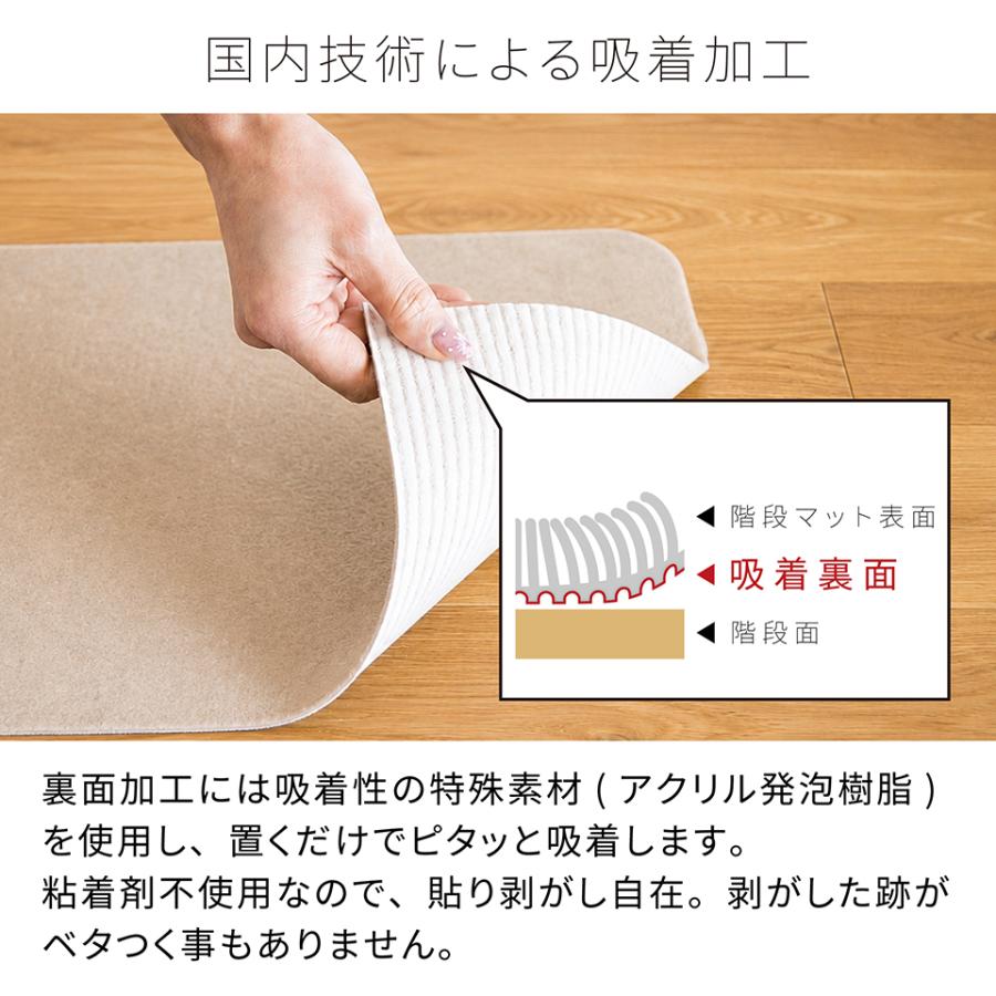 階段マット 15枚 おしゃれ 滑り止め 折り曲げ 厚手 防音 浅め ワイド