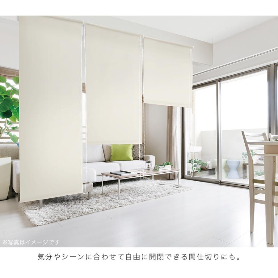ロールスクリーン 幅60 高さ最大250cm 白 アイボリー スクリーン