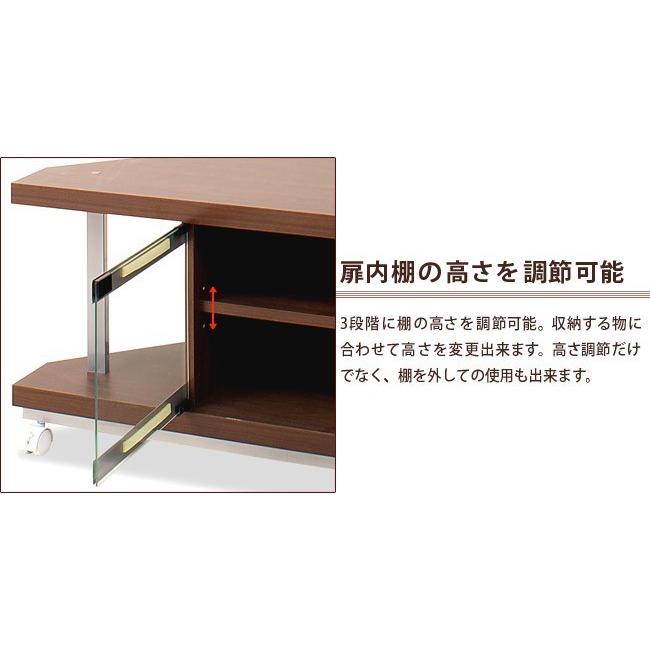 コーナーテレビ台 120幅 シンプル コーナー 幅120cm メタルラック