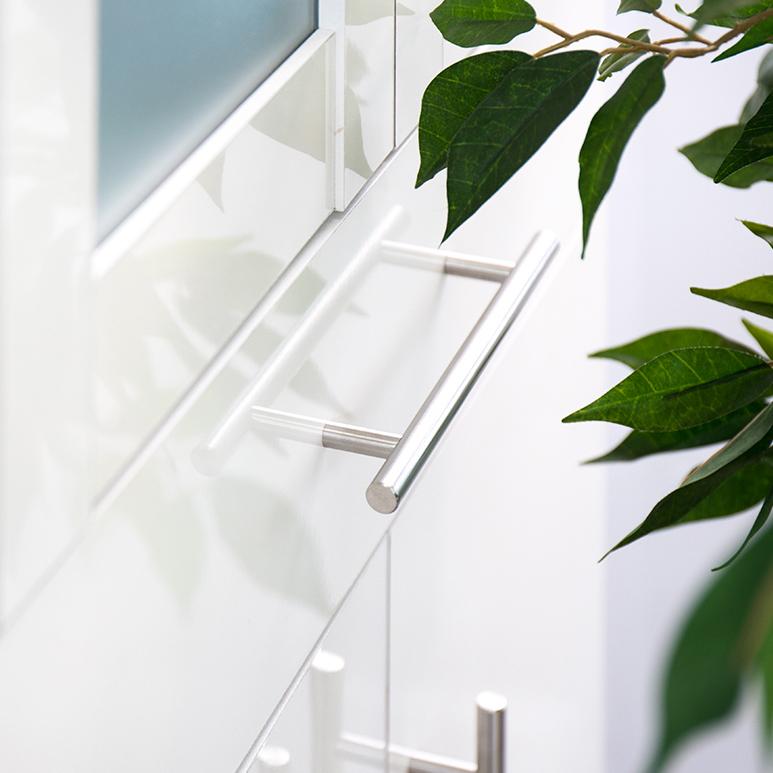 食器棚 キッチンボード 幅60cm 白 ガラス扉 キッチンラック 幅60cm高さ