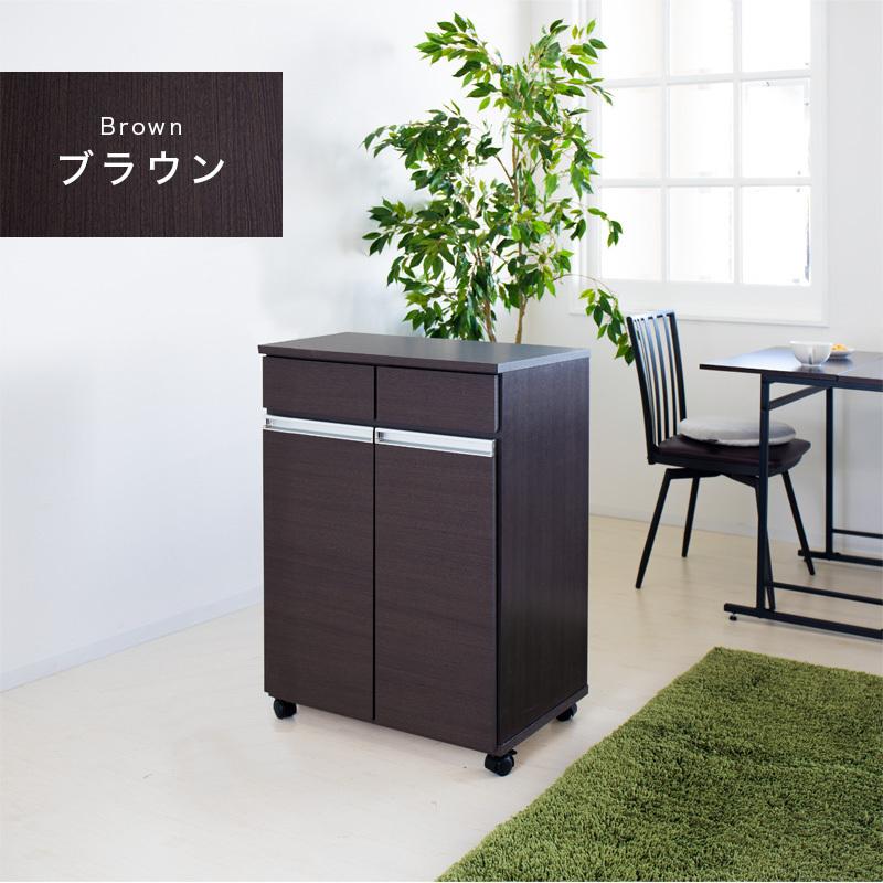 レンジ台 北欧 おしゃれ 白 半完成品 ダストボックス 2分別 ゴミ箱 幅