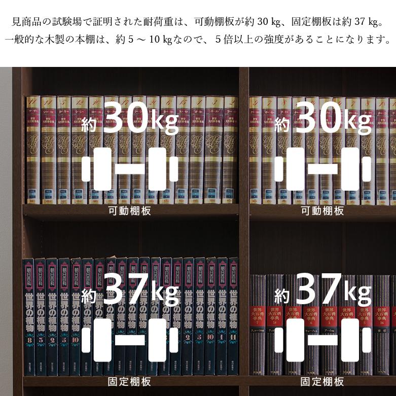 国産本棚 書棚 日本製 強い棚板 幅60 ダークブラウン 木製 本棚 強化