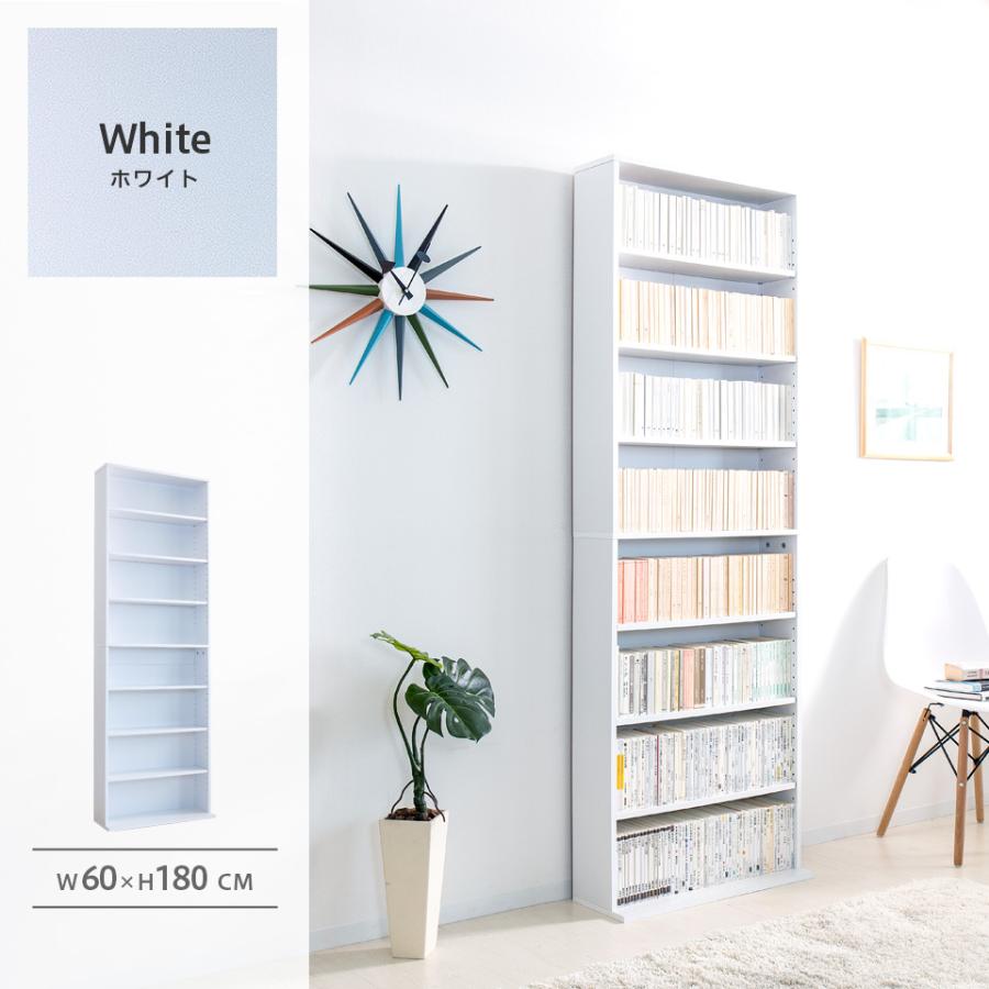 本棚 文庫書棚 薄型 スリム 幅60 コミック収納 CDラック 幅60cm 奥行