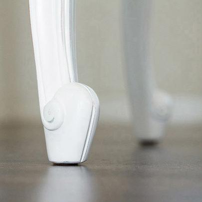 椅子 スツール 猫脚スツール 白 ネコ脚 ロココ調チェア カフェ 姫家具