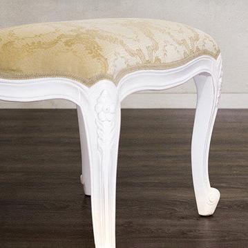 椅子 スツール 猫脚スツール 白 ネコ脚 ロココ調チェア カフェ