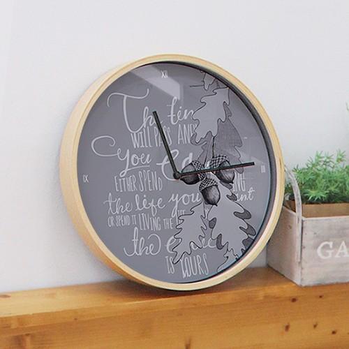 時計 壁掛け おしゃれ 人気 北欧 イラスト デザイン ナチュラル 木製 フレーム デザイン時計 ビーナチュラル どんぐり Cl インテリア生活雑貨のサンサンフー 通販 Yahoo ショッピング