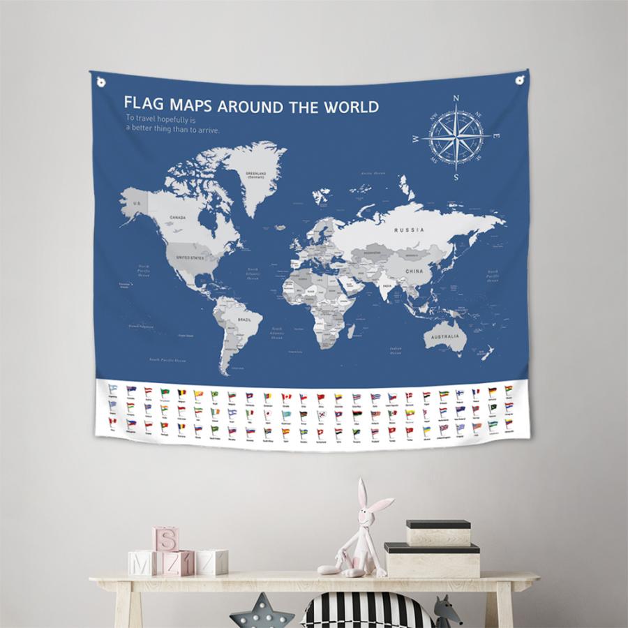 タペストリー 世界地図ワールドフラッグ 150x130cm おしゃれ インテリア 大きい 大判 雑貨 窓 北欧 布 韓国 雑貨 壁 テレワーク サンサンフー Cnp51 インテリア生活雑貨のサンサンフー 通販 Yahoo ショッピング