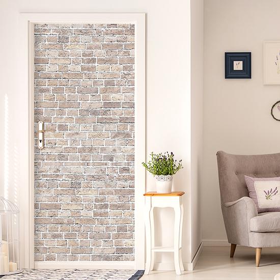 扉 リメイク シート アッシュブリック 100x210cm おしゃれ 壁紙 シール ドア ドアシート Diy 壁紙シート 張り替え 部屋 防水 カッティングシート サンサンフー 超格安一点