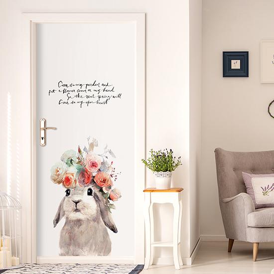 扉 リメイク シート フラワーベイビー 100x210cm おしゃれ 壁紙 シール ドア リビング Diy ドアシート カッティングシート 扉 トイレ 部屋 サンサンフー 最初の