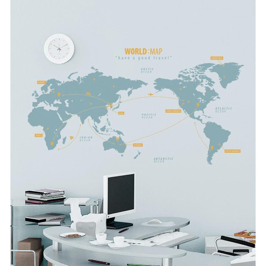 ウォールステッカー おしゃれ 高級感 おしゃれ モノトーン 玄関 ウォールシール カフェ 窓 1万円以上で送料無料 モノクロ ワールドマップ Gsp0330 インテリア生活雑貨のサンサンフー 通販 Yahoo ショッピング