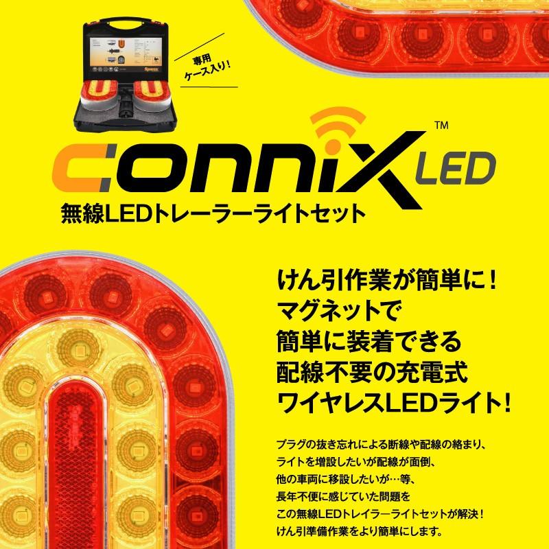 connix 無線LEDトレーラーライトセット トラクター けん引 ワイヤレス マグネット装着 配線不要 充電式 7ピンカプラー 法改正対応 K156571｜sangyosyarin｜04