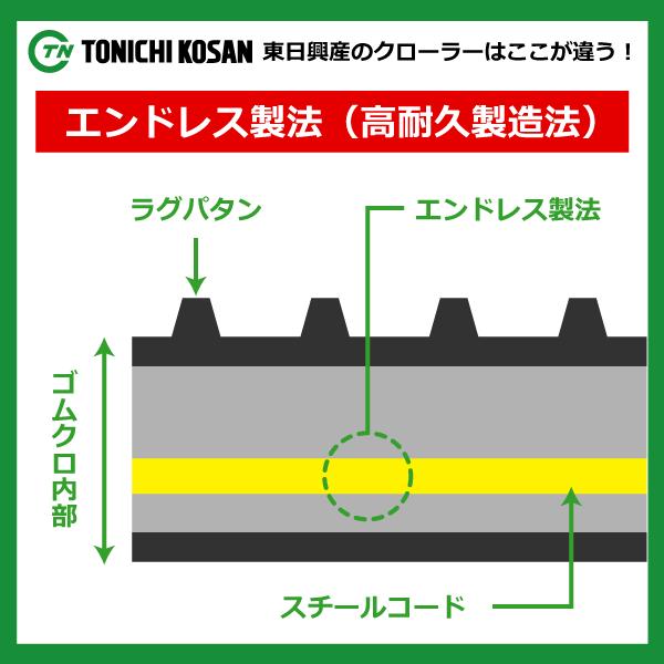 ヤンマー GC325 GC328 GY408445 400-84-45 東日興産 コンバイン ゴムクローラー クローラー ゴムキャタ 400x84x45 400-45-84 400x45x84｜sangyosyarin｜05