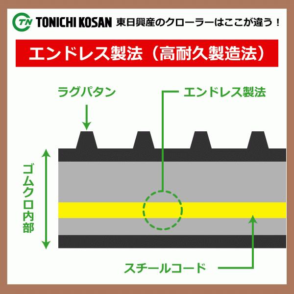 要在庫確認】2本 東日興産 トラクタ専用ゴムクローラー SA409038 400