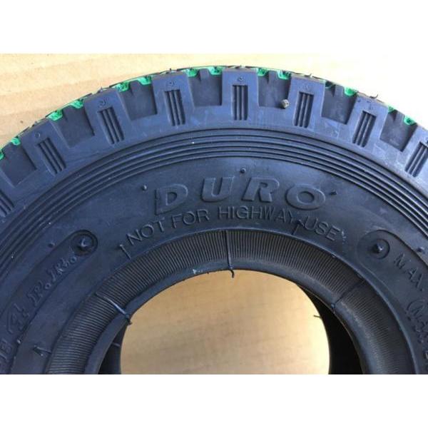 4本 3.00-4 4PR タイヤ DURO HF-210 荷車 台車 セニアカー 農用台車 交換用 300x4 3.00x4 ダイヤ柄 デュロ 300-4の画像