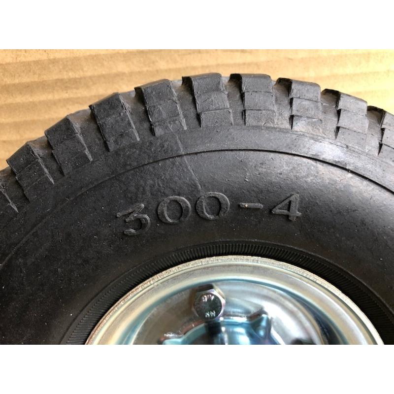 タイヤ・ホイール *nob* 2/4 2本 3.00-4 ノーパンク 車輪 国産ホイール付 ソリッドタイヤ 300-4