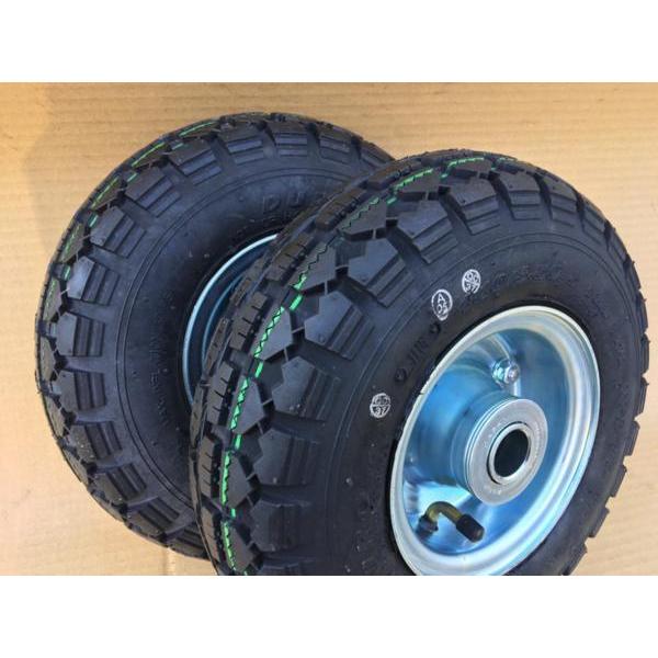 〔りょう〕タイヤホイールセット 2/5 DURO（デューロ） 2本 4.10/3.50-5 4PR タイヤ ホイール セット 荷車