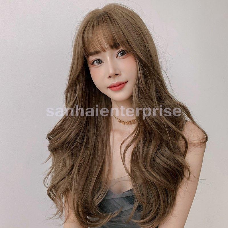 注目の ロングガーリーウルフ ウィッグロングフルウィッグ自然ウルフウイッグカールウルフヘア外ハネ姫髪グラデーションツートン Aynaelda Com