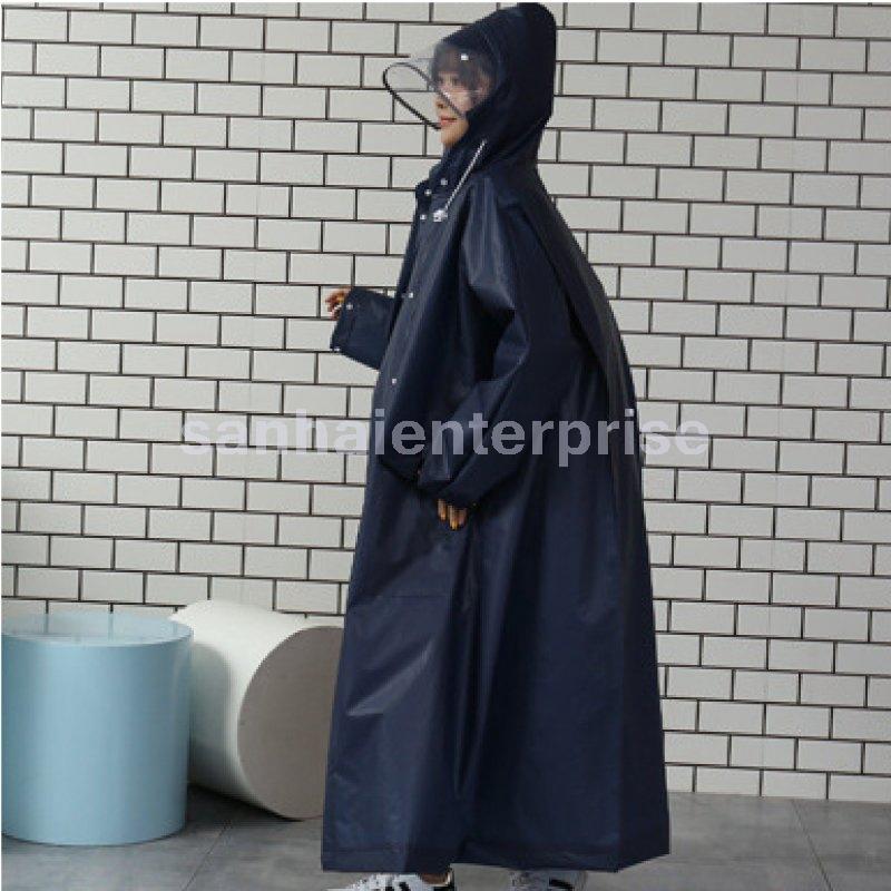 レインコート リュック対応 フード付き メンズ 超撥水 レインウェア 二重ツバ ロング丈 レディース