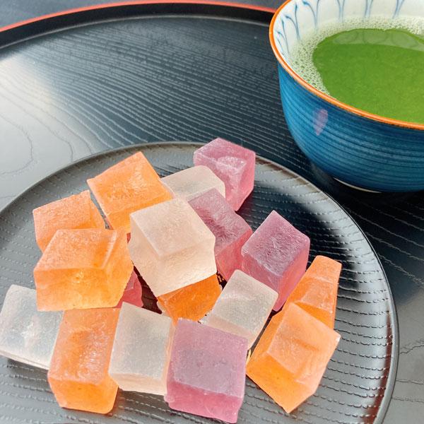 期間限定 琥珀糖 こはく糖 柿味秋色 宝石菓×6個 岡伊三郎商店 寒天