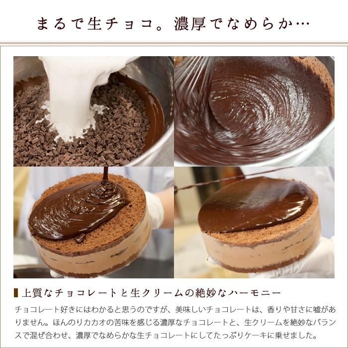 誕生日ケーキ バースデーケーキ ケーキ チョコレートケーキ 生チョコケーキ 恋人達のチョコレートケーキ 5号 母の日限定 ラッピング無料｜sanjinomori｜03