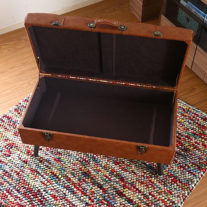 国内即発 VIPにて 【値下げ】 ベンチ型 チェスト 長方形 ベンチチェスト トランクベンチ 幅80.5 高さ42 トランク型 ベンチ 収納 ブラック M5-MGKFGB00218BK