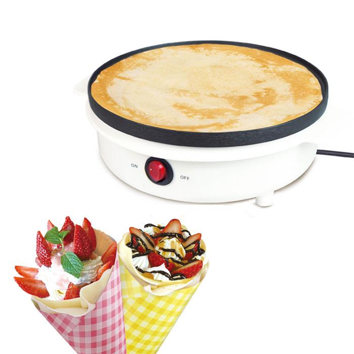 クレープメーカー 電気 500W クレープ 鉄板 家庭用 手軽 ホットケーキ