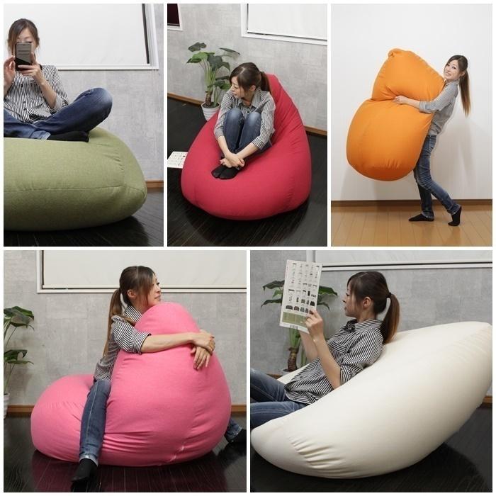 ビーズクッション マイクロビーズ 大きい 特大 しずく レッド M5 ビーズクッション マイクロビーズ 大きい 特大 しずく レッド M5