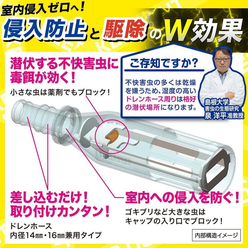 バルサン エアコン室外機用 毒餌付き 防虫キャップ スティック (2個入) /侵入防止と毒エサによる駆除のW効果で室内侵入ゼロへ/｜sanjose-market｜06