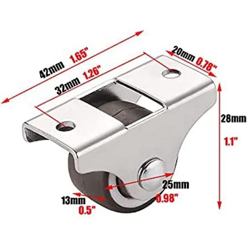 ミニキャスター家具キャスター 小型 25ミリ 固定キャスター方向性可動キャスター 可動キャスター 家具用 4個｜sanjose-market｜07