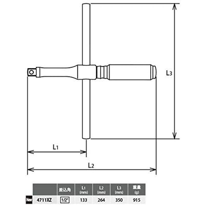 ショッピング大セール Ko-ken Z-EAL 4711XZ フリーターンクロスレンチ 1/2 （12.7mm)