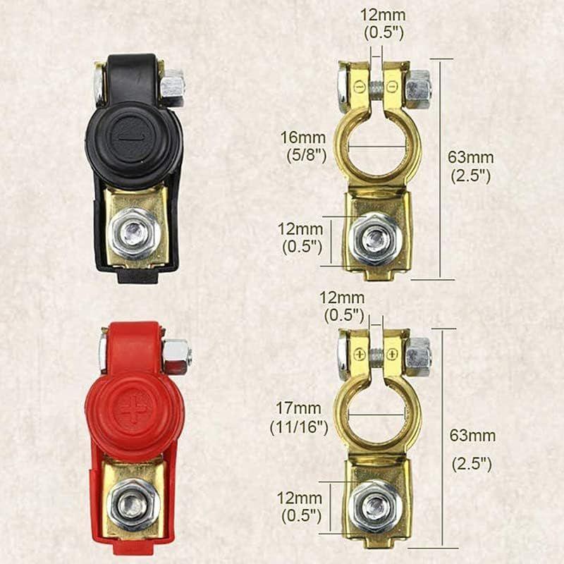 REYLNXR電池端子 電池終端クリップ 車のバッテリーターミナル 車のバッテリーコネクタ 蓄電池端子 電池端子カバー 純銅 調整可能（正極｜sanjose-market｜07