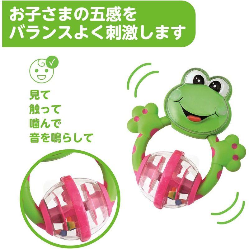 CHICCO キッコ ファンティーシングラトル-フロッグ (Fun Teething Rattle-Frog) 00 071697 000｜sanjose-market｜05