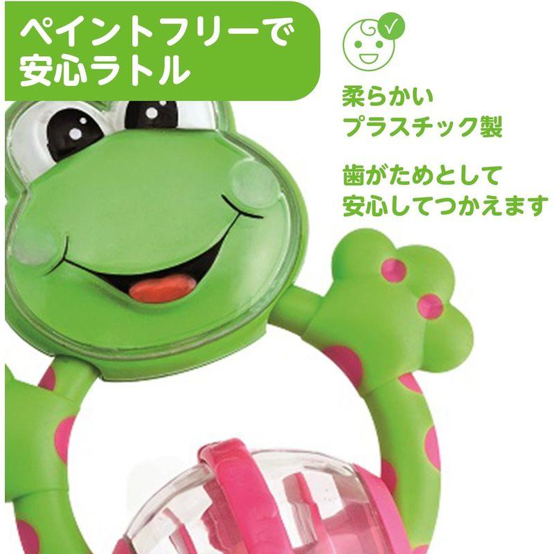CHICCO キッコ ファンティーシングラトル-フロッグ (Fun Teething Rattle-Frog) 00 071697 000｜sanjose-market｜06