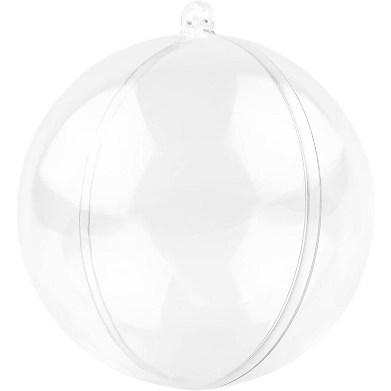 MIKAILE オーナメント ボール 8cm クリスマス 透明 中空 ボール 充填可能 手作DIY (20個)｜sanjose-market｜04