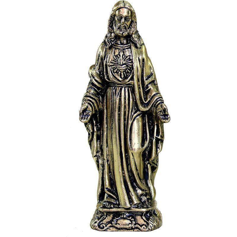 eSplanade 真鍮の聖なるイエス・キリスト像の精神的な偶像 5.75 インチ |宗教像 | 写真キリスト教徒の聖像 小さな ゴールデン｜sanjose-market｜02