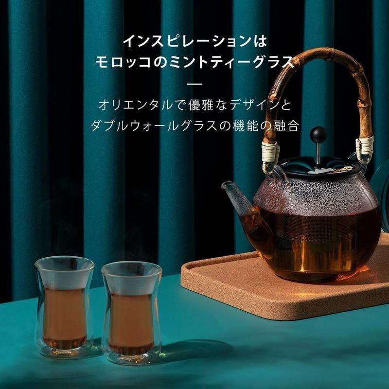 BODUM ボダム MELIOR メリオール ダブルウォール ティー グラス 100ml 2個セット クリア 正規品 12082-10｜sanjose-market｜02