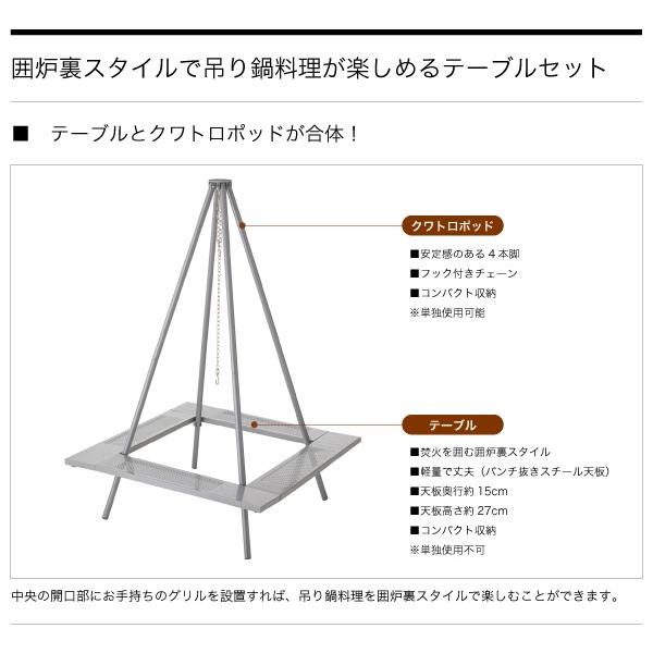 ロゴス LOGOS 囲炉裏ポッドテーブル 囲炉裏テーブル バーベキューテーブル いろりテーブル 囲炉裏 テーブル アウトドア 送料無料