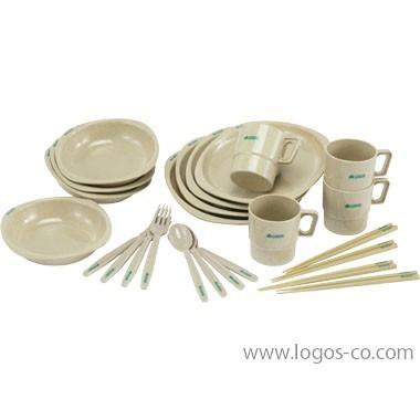 LOGOS（ロゴス） 食器セット 箸付きディナーセット4人用 81285003 皿
