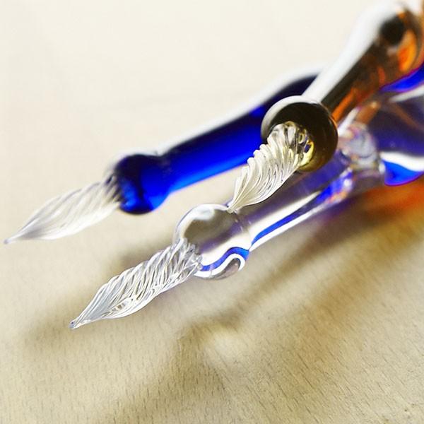 がらすぺん ガラスペン ねじり TSG-1107（クリア・ブルー・ダーク