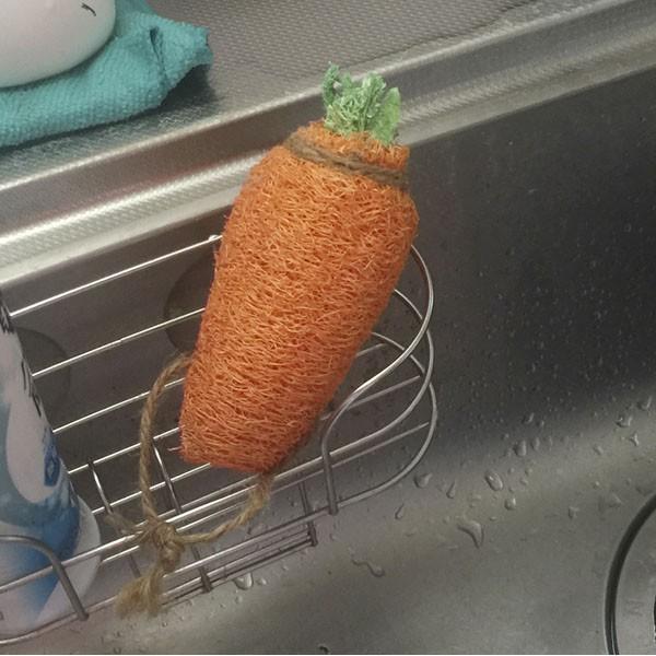 訳あり品 アウトレット 1点限り ヘチマスポンジ たわし Loofar Art ルーファアート にんじん へちまの食器洗いたわし 食器用スポンジ La6874ol Ninjin さんかく草 通販 Yahoo ショッピング
