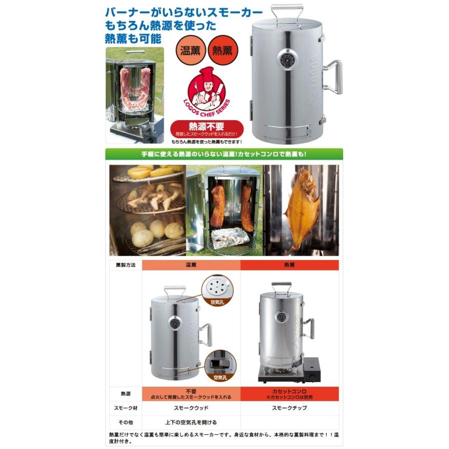 燻製器 スモーカー ロゴス [LOGOSの森林 スモークタワー・消えない