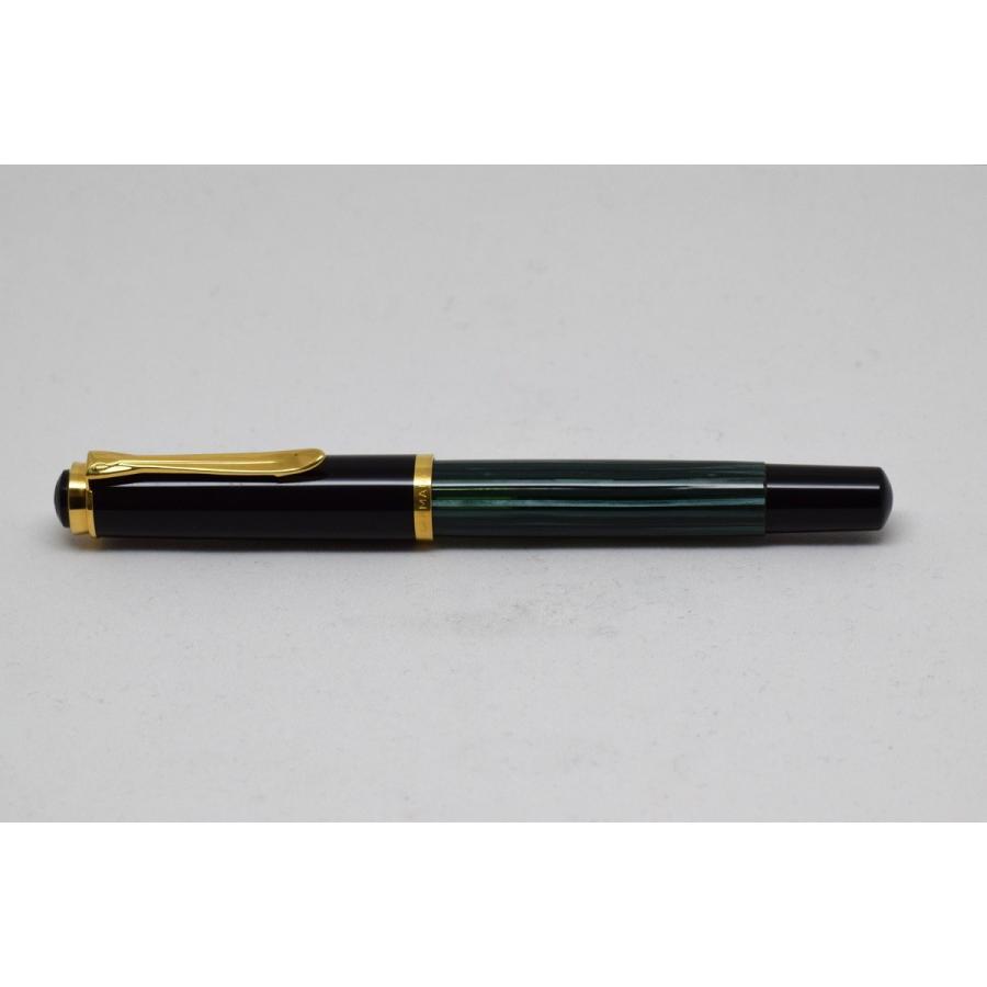 Pelikan（ペリカン） スーベレーン 万年筆 400 緑縞 ペン先M 14C 中古