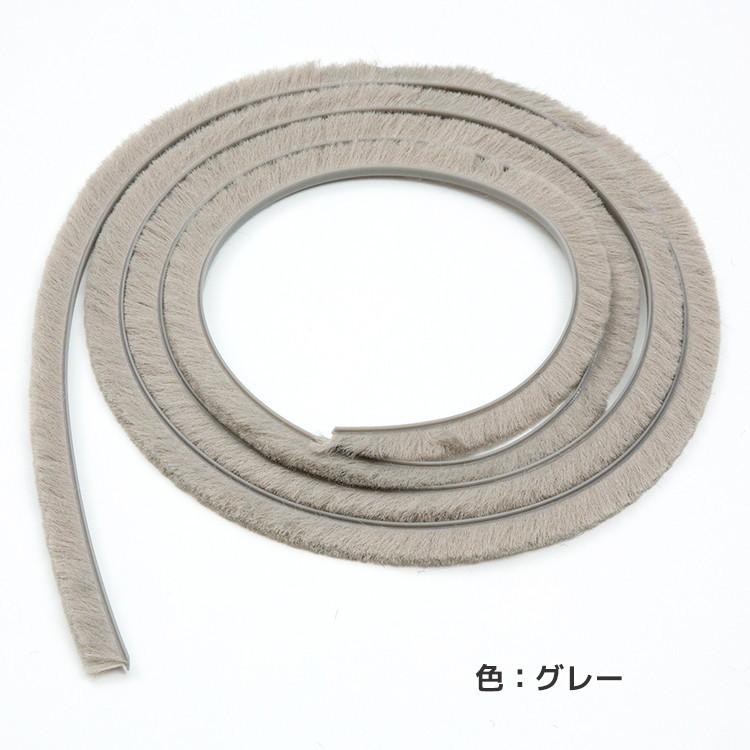 網戸 隙間 モヘアDタイプ D35200 2P BK/GY/BR-B 箱売り500m単位 材質PP 植毛2列 黒 グレー ブロンズ ベース幅3.5mm 高さ20mm|すき間 取り付け 交換 防虫 虫除け_3