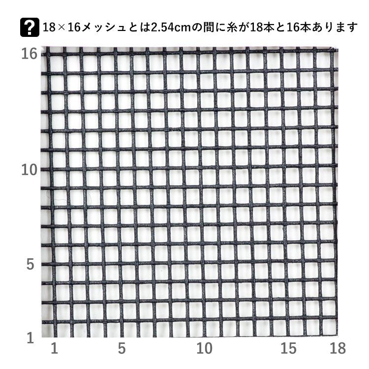 網戸　ネット　防虫網　グラスファイバー防虫網　18×16メッシュ　長さ30m巻　黒　取り付け　グレー|網戸用　網　サッシ　虫除け　防虫ネット　幅1220mm　張り替え　張替え